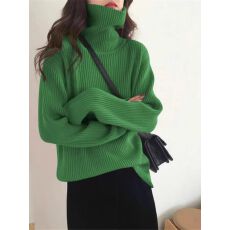 批发<b class='q'>日系</b>慵懒复古高领打底毛衣女春秋新款高级感温柔软糯内搭外穿上衣