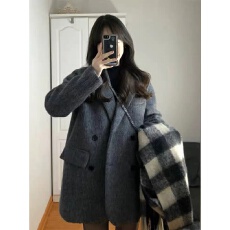 批发韩版气质毛呢西装外套女2026冬季小个子高级感<b class='q'>短款</b>呢子外套女