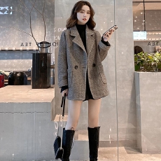 批发西装外套女秋冬2026年新款韩版<b class='q'>英伦</b><b class='q'>风</b>毛呢加厚宽松休闲小西服上衣