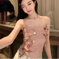批发区区欧阳 5/16 20点私<b class='q'>服</b>！<b class='q'>定做</b>了超久手工蝴蝶结网纱无袖小衫