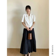 批发法式polo领<b class='q'>短袖</b>白<b class='q'>衬衫</b>女装夏季2025新款小个子短款<b class='q'>衬衣</b>娃娃衫上衣