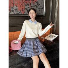 批发穿搭打底衫女2025早秋新款娃娃领毛衣天丝羊毛混纺针织衫潮