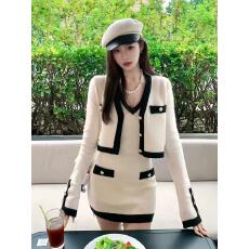 批发<b class='q'>小香</b>风针织开衫外套吊带连衣裙富家千金小洋装<b class='q'>套装</b>女2025新款秋季