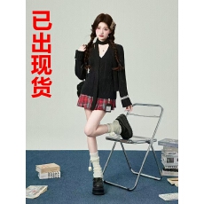 批发花铃太太新款v领<b class='q'>上衣</b>2026秋冬内搭蕾丝套头针织衫女款学院风毛衣