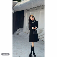 批发高级感千金套装女纯色显瘦上衣巨好看的两件套冬装新款无袖连衣裙