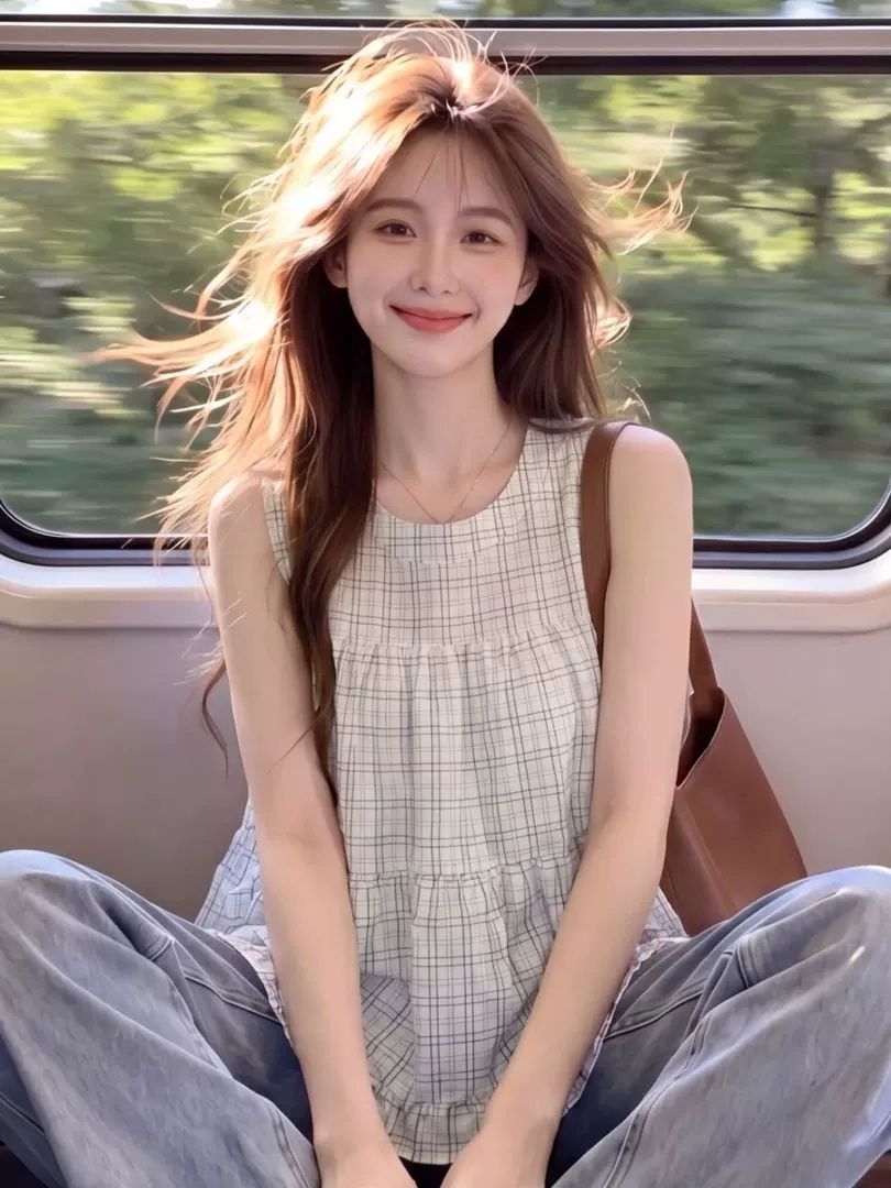 다용도 한 부서 레트로 스타일 배색 체크무늬 레이스업 조끼 셔츠 여름 루즈핏 슬림해 보이는 민소매 치마 맨위 여성