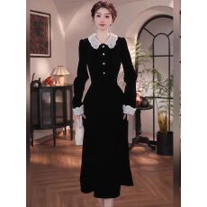 批发薇宝儿佳佳朝云落梦秋季新款法式高级感长袖<b class='q'>连衣裙</b>