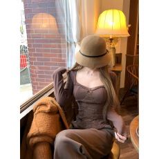 批发白水女 巨美蕾丝吊带&长袖 奶白色毛绒吊带背心长袖T恤女纯欲<b class='q'>上衣</b>