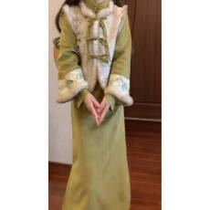 批发新中式轻国风马甲<b class='q'>旗袍</b>棉服高级感温柔风<b class='q'>连衣裙</b>两件女装秋冬款套装