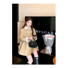 批发法式富家千金风蕾丝娃娃领风衣女宽松外套<b class='q'>春</b>秋百搭时尚上衣