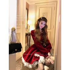 批发Lazy Didi珍珠星夜 定制亮闪丝绒多层纱摆<b class='q'>连衣裙</b>千金钉珠蓬蓬裙