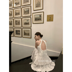 批发板栗可可1.20/20点'华尔兹舞会'挂脖收腰露背公主多层<b class='q'>连衣裙</b>春夏