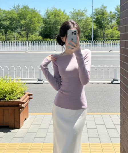 봄 착용 가져 가라. 전체 집합 초기 이른 가을 2026 새로운 여성 의류 한 부서 분위기 센스 새틴 반신 스커트 투피스 슈트