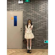 批发小个子减龄套装女韩版洋气短袖上衣一整套ootd穿搭新款花苞<b class='q'>半身</b>裙