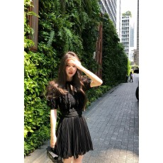 批发THEHANDLE OFFICIAL dolce gabb*a私服秀款重工压褶蕾丝<b class='q'>连衣裙</b>夏