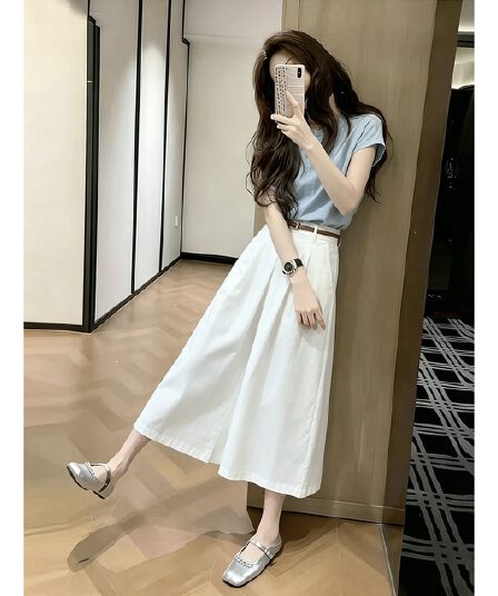 작은 키 2026 출퇴근 코디 전체 집합 차 부서 품격 작은 날다 소매 고급 센스 반신 스커트 패션 투피스 세트