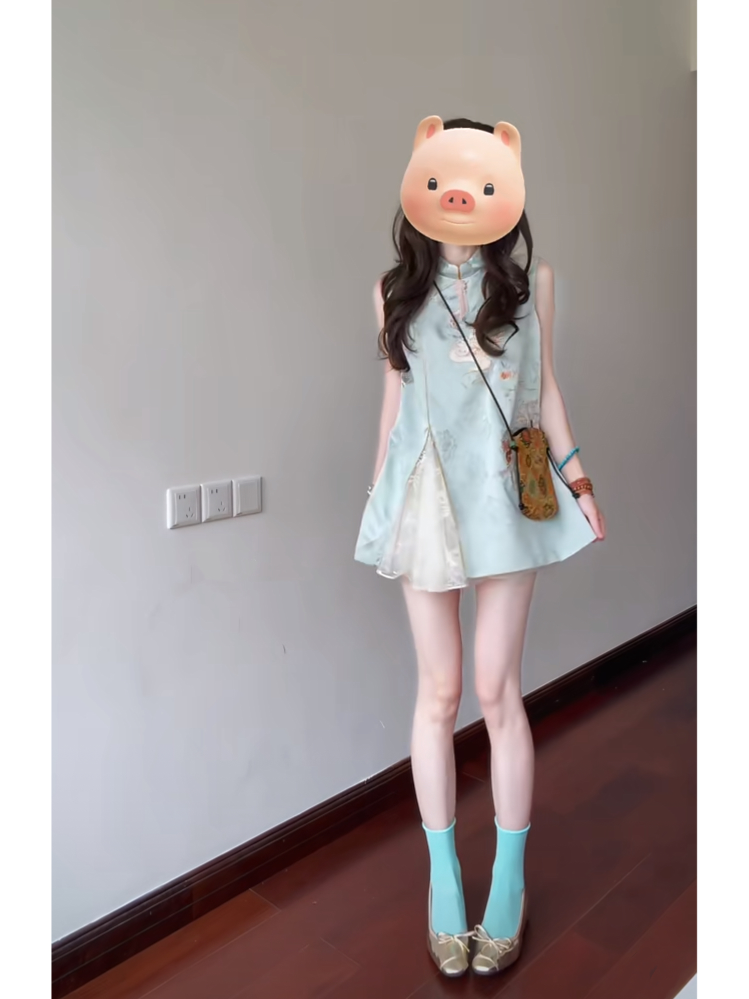 새로운 중식 국풍 자수 여성 드레스 여름 새로운 루즈핏 슬림해 보이는 미니 스커트 요정 가스 슈퍼 요정 센 부서 치마