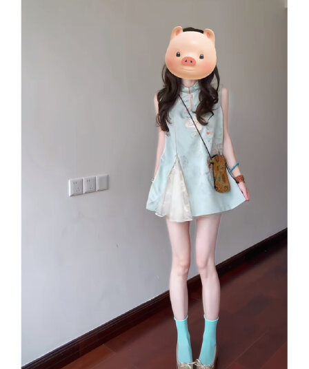 새로운 중식 국풍 자수 여성 드레스 여름 새로운 루즈핏 슬림해 보이는 미니 스커트 요정 가스 슈퍼 요정 센 부서 치마