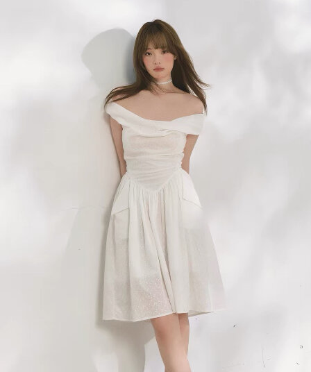 돌연히 인사이드 De 지도 흑인과 백인 꿈 나라 3 차원 자르기 흔들다 칼라 디자인 센스 몸매 가꾸기 슬림해 보이는 순면 드레스