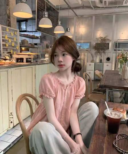 yoursjin 웨스트 포 멜로 분말 녹색 레몬 블루 100 라미 사선 무늬 명중 가져 가라. 인형 셔츠 맨위 작은 셔츠 마이크로 ~을 통해