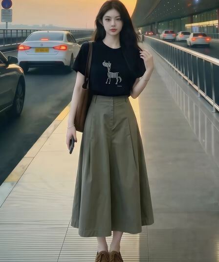 작은 키 여름 아름다운 자이언트 잘 생긴 캐주얼 치마 투피스 슈트 여성 2026 슈퍼 화재 연령 감소 착용 가져 가라. 전체 집합