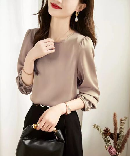 가을 새로운 여성 의류 셔츠 품격 루즈핏 캐주얼 바람 여성 셔츠
