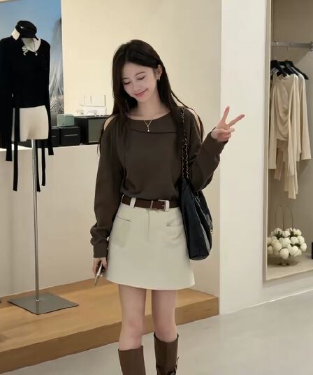 작은 키 착용 가져 가라. 전체 집합 패션 세트 이른 가을 새로운 분위기 센스 고유 한 프랑스식 투피스 세트 여성 의류
