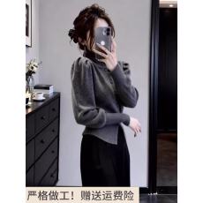 批发2026<b class='q'>秋</b>季新款时尚设计感气质单排扣polo领长袖针织开衫女装上衣潮