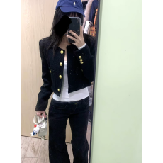 批发黑色小香风外套女<b class='q'>短款</b>小个子新款春秋季今年流行高级感韩系薄