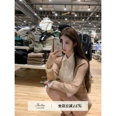批发JMSHOP 纽约艺高 针织连衣裙女内搭裙假两件拼接<b class='q'>衬衫</b>领裙子百褶裙