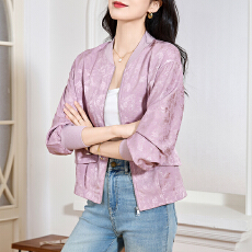 批发2026新款春秋季气质外套大码女装提花减龄<b class='q'>短</b>款夹克别致上衣外套衣