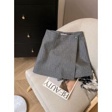 批发条纹斜襟门西装半身短裙裤女2025早秋新款法式时尚<b class='q'>休闲</b>裙子