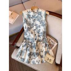 批发度假风水墨印花无袖连衣裙女夏季2026新款收腰显瘦<b class='q'>高级</b>感背心短裙