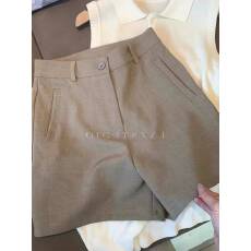 批发2026夏季新款时尚休闲西装短裤女高腰纯色气质百搭a字五分阔腿裤