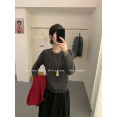 批发2026早春新款<b class='q'>蕾丝</b>边圆领<b class='q'>上衣</b>女修身显瘦内搭打底衫