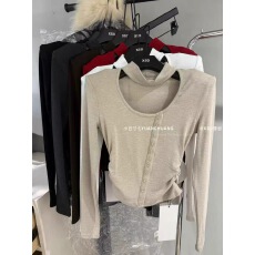 批发十三行2025冬季新款加绒打底衫女韩版T恤设计感修身显瘦<b class='q'>长袖</b>上衣