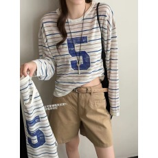 批发条纹<b class='q'>防晒</b>罩衫女夏季新款薄款韩版冰丝长袖T恤宽松外搭体恤女上衣