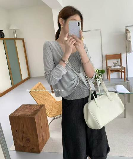 열세 개 한 부서 26 이른 가을 켜기 새로운 한 부서 사실 두 조각 매듭 외부 셔츠 스트라이프 캐미솔 투피스 슈트