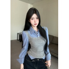 批发已出货 长袖<b class='q'>衬衫</b>时尚复古<b class='q'>气质</b>百搭显瘦上衣女