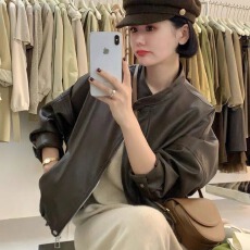 批发咖色皮衣外套女皮夹克2025新款爆款港风短款机车今年流行美式复古