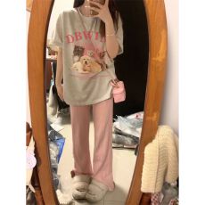 批发官图 21支纯棉210克（100%棉）复古港味chic<b class='q'>卡通</b>短袖<b class='q'>t</b><b class='q'>恤</b>女