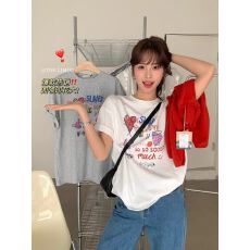 批发官图 21支纯棉210克（100%棉）<b class='q'>卡通</b>涂鸦印花短袖<b class='q'>T</b><b class='q'>恤</b>女