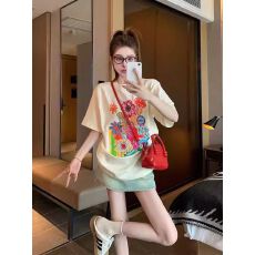 批发官图 21支纯棉210克（100%棉）美式复古短袖<b class='q'>t</b><b class='q'>恤</b>女欧货大版