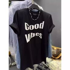 批发官图 21支纯棉210克（100%棉）短袖T恤女宽松简约字母印花