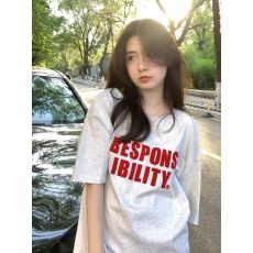 批发官图 21支纯棉210克（100%棉）短袖T恤女宽松大码印花