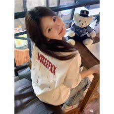 批发官图 21支纯棉210克（100%棉）短袖T恤女宽松大码印花