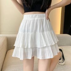 批发波点<b class='q'>雪纺</b>蛋糕短裙女2026新款夏季百搭显瘦高腰防走光a字<b class='q'>半身裙</b>裤