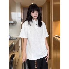 批发【曼巴棉220克】亨利领短袖<b class='q'>T</b><b class='q'>恤</b>男女款夏季美式复古体恤情侣