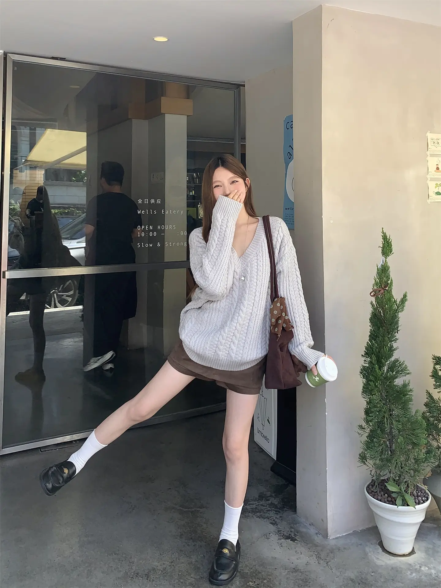 보온 편한 V넥 니트 조끼 상세 이미지 19