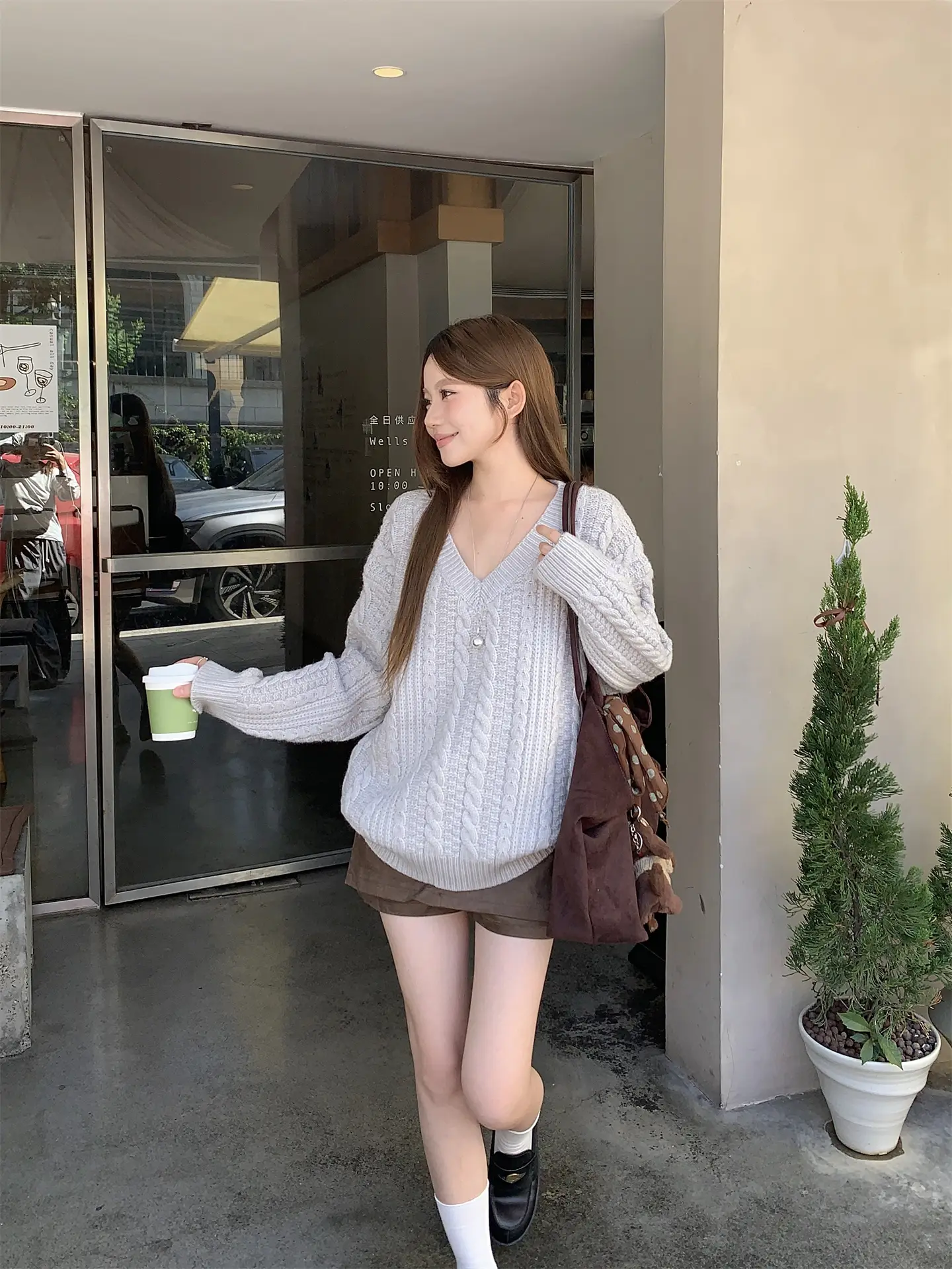 보온 편한 V넥 니트 조끼 상세 이미지 20